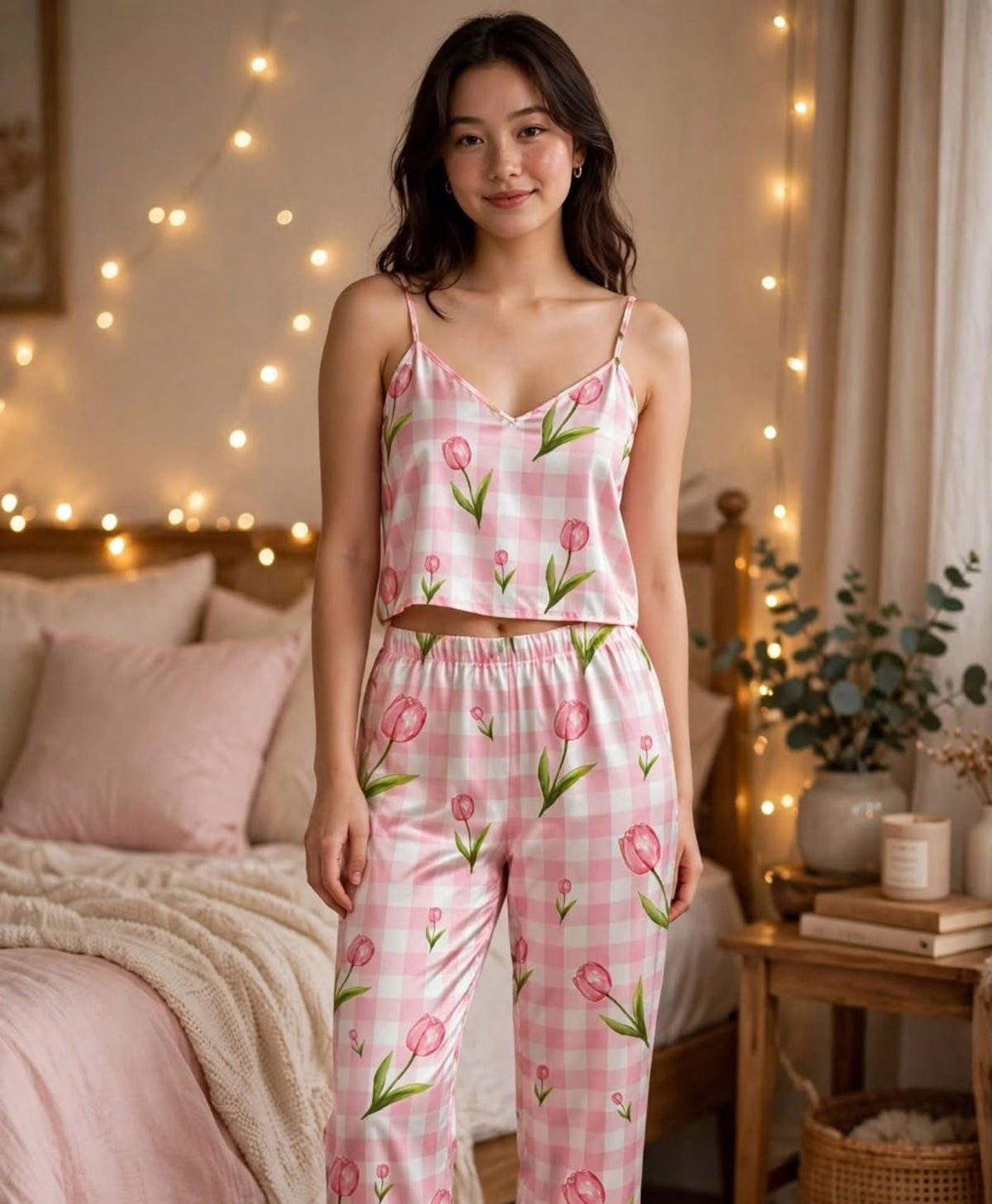 Pink Meadow Tanktop Set with Shorts