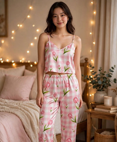 Pink Meadow Tanktop Set with Shorts