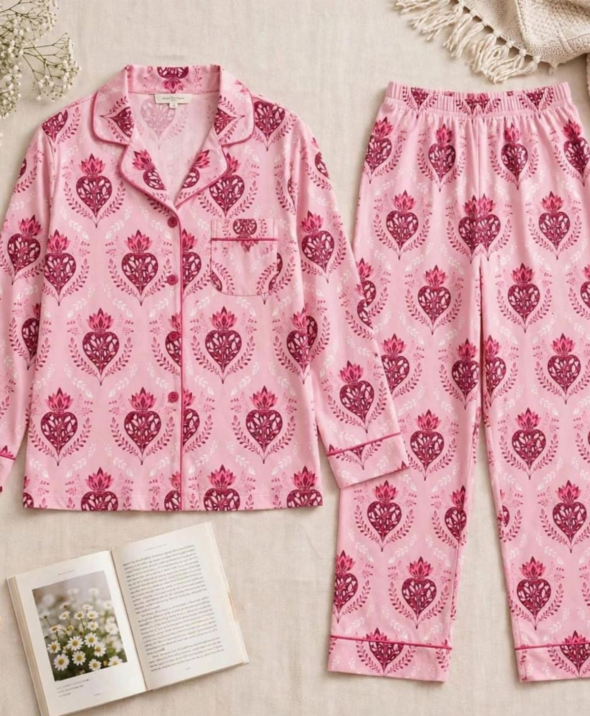 Pink Pomegranates Pajama Set