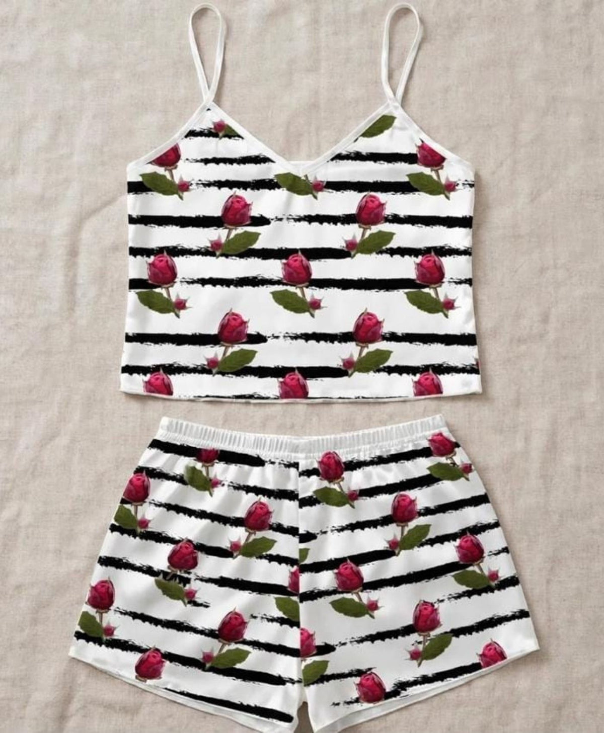 Zebra Tulips Tanktop Set With Shorts