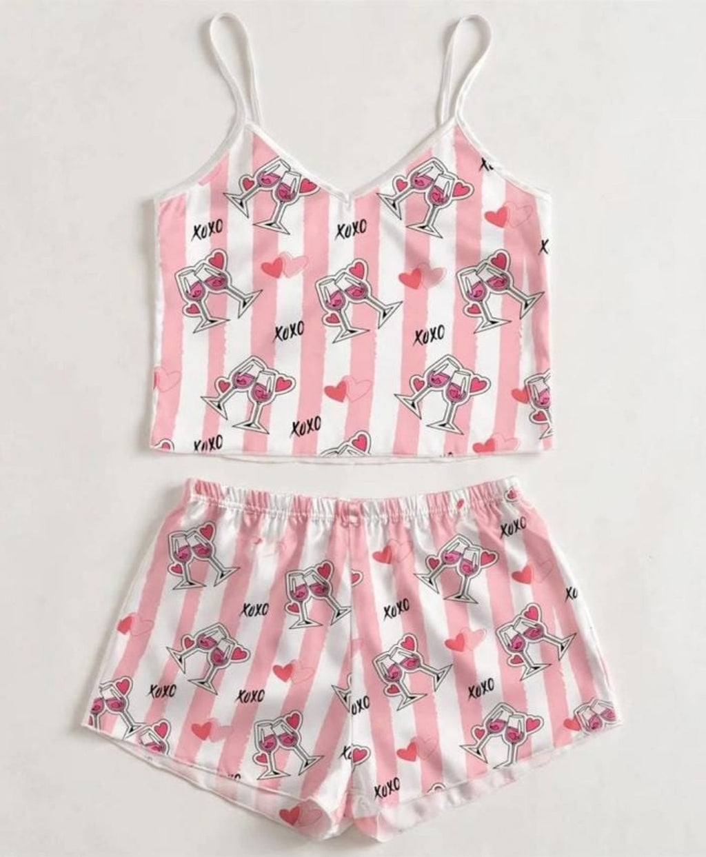 Pink Cheers Tanktop Set With Shorts