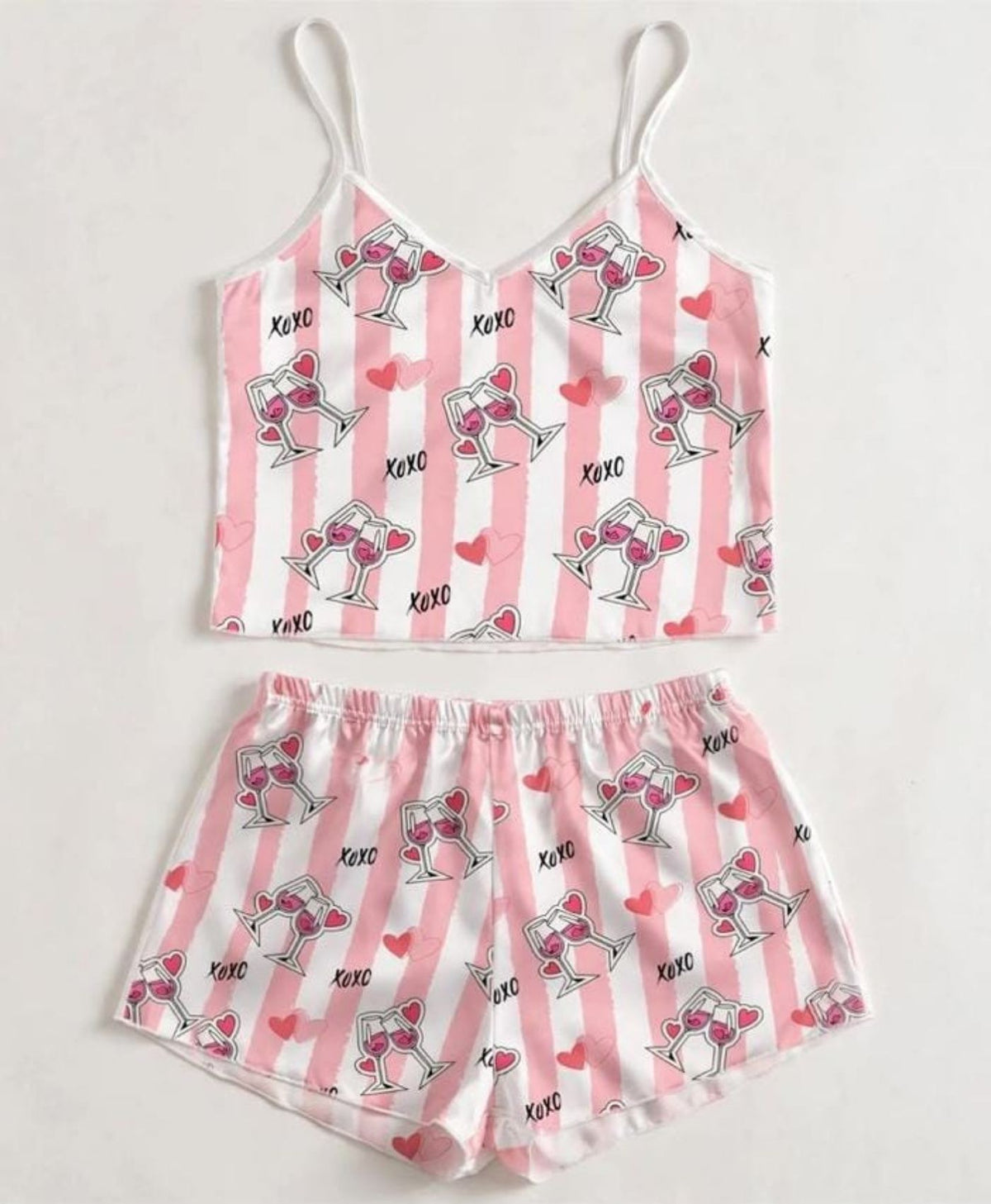 Pink Cheers Tanktop Set With Shorts