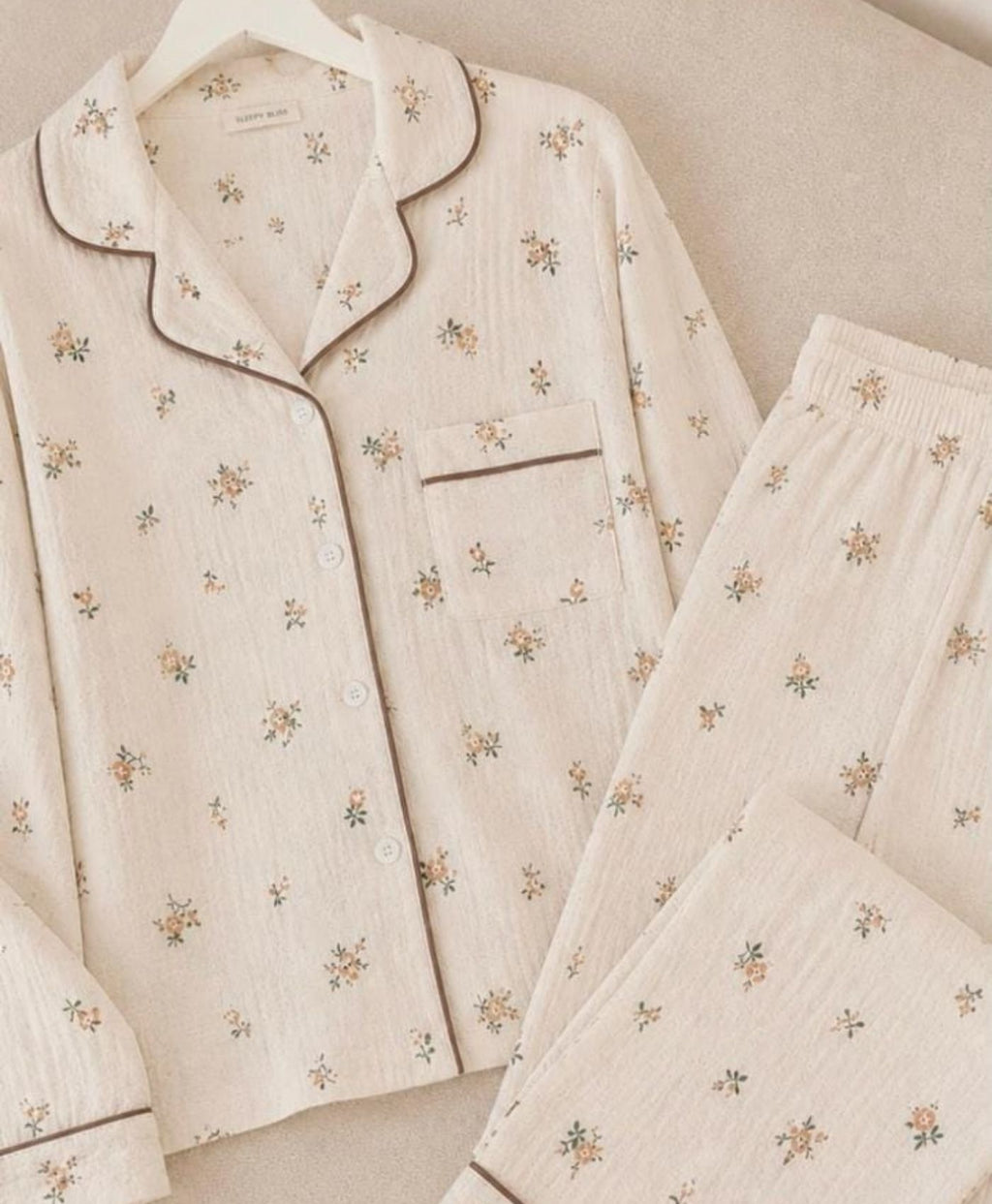 Floral Ivory Pajama Set