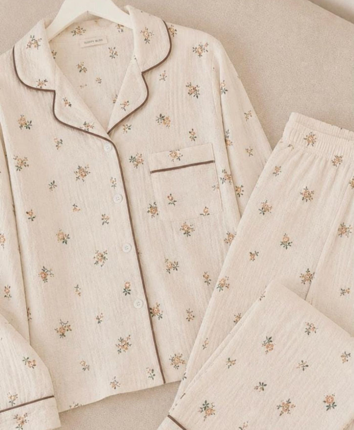 Floral Ivory Pajama Set