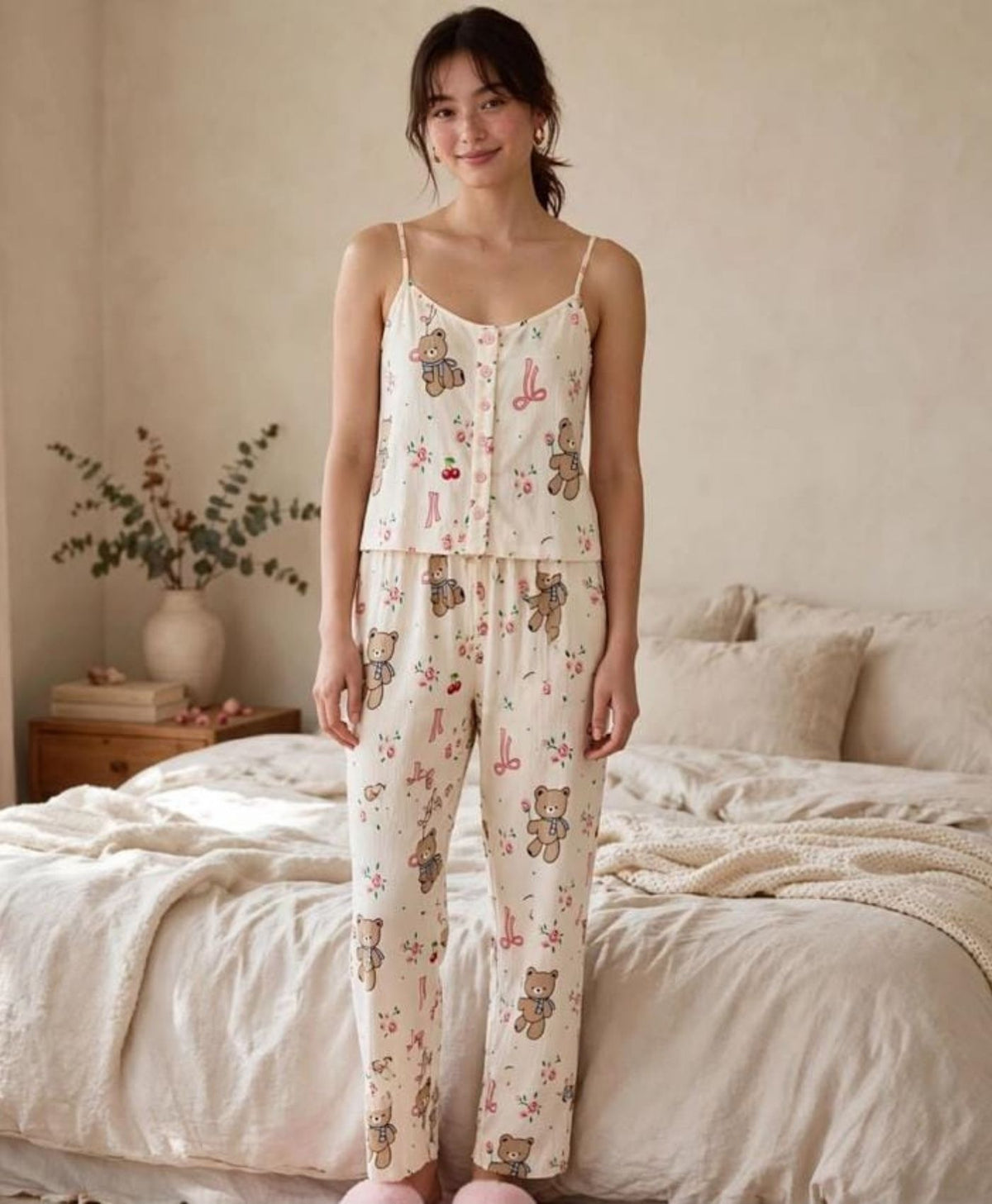 Bears & Ribbons Tanktop Set With Pajamas