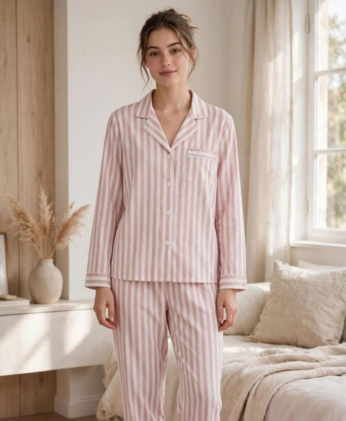 Pink Stripes Pajama Set