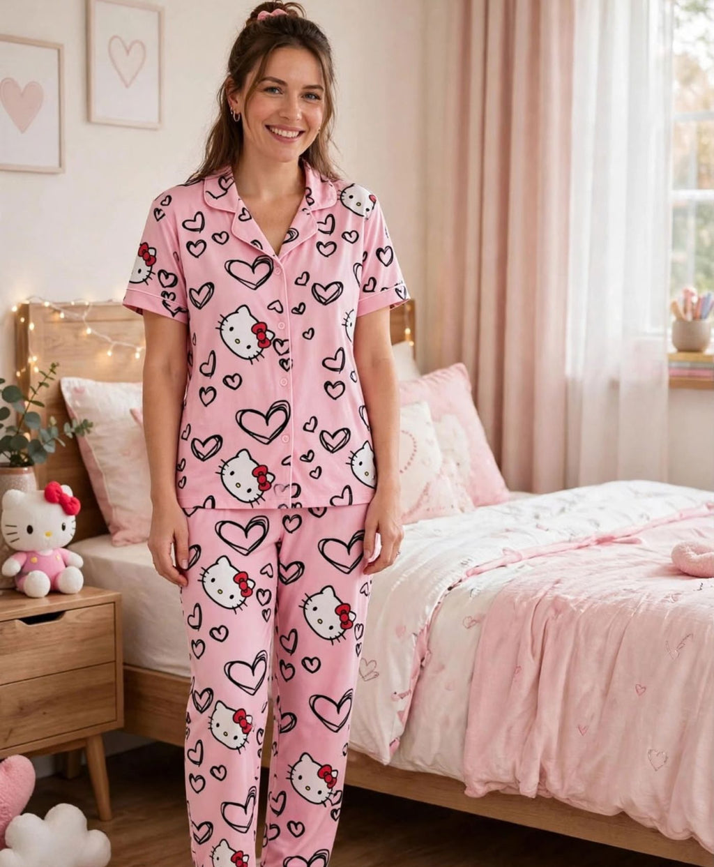 Pink Pretty Mommy & Me Pajama Set