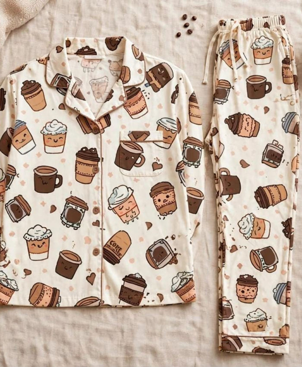 Coffee Cuddles Mommy & Me Pajama Set