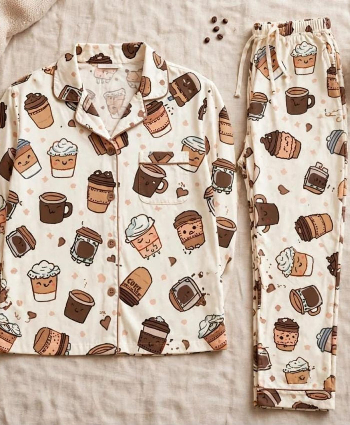 Coffee Cuddles Mommy & Me Pajama Set