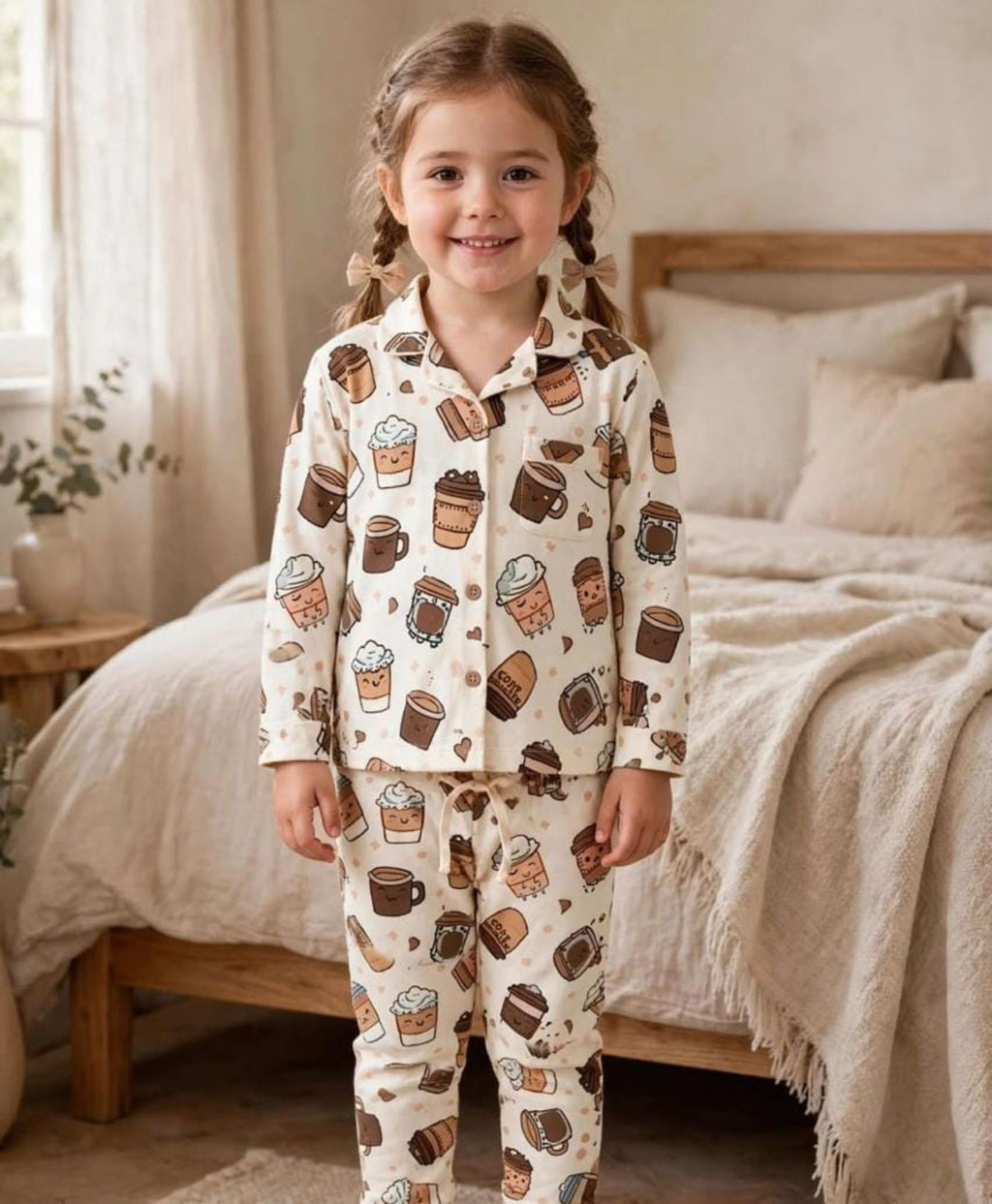Coffee Cuddles Mommy & Me Pajama Set