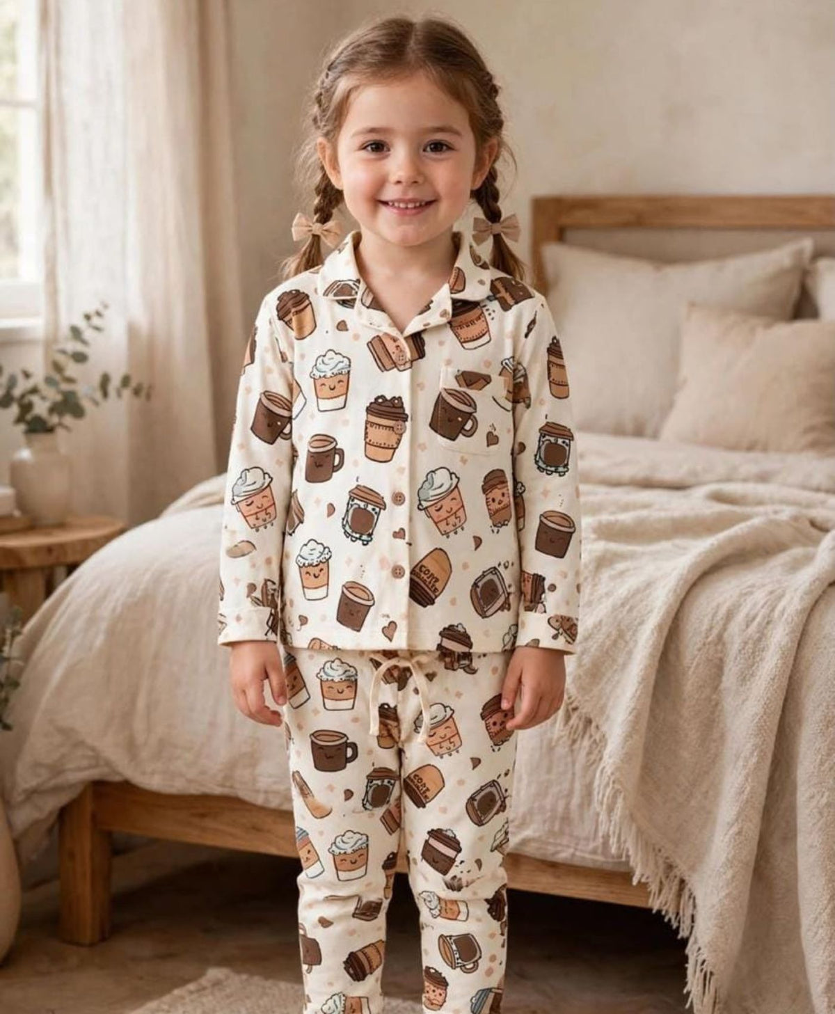 Coffee Cuddles Mommy & Me Pajama Set