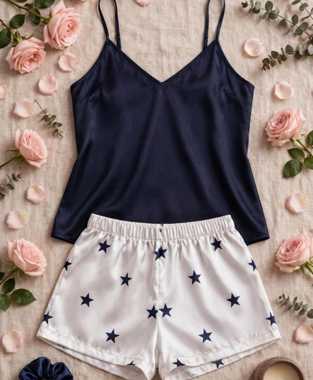 Blue Stars Multi Tanktop Set With Shorts