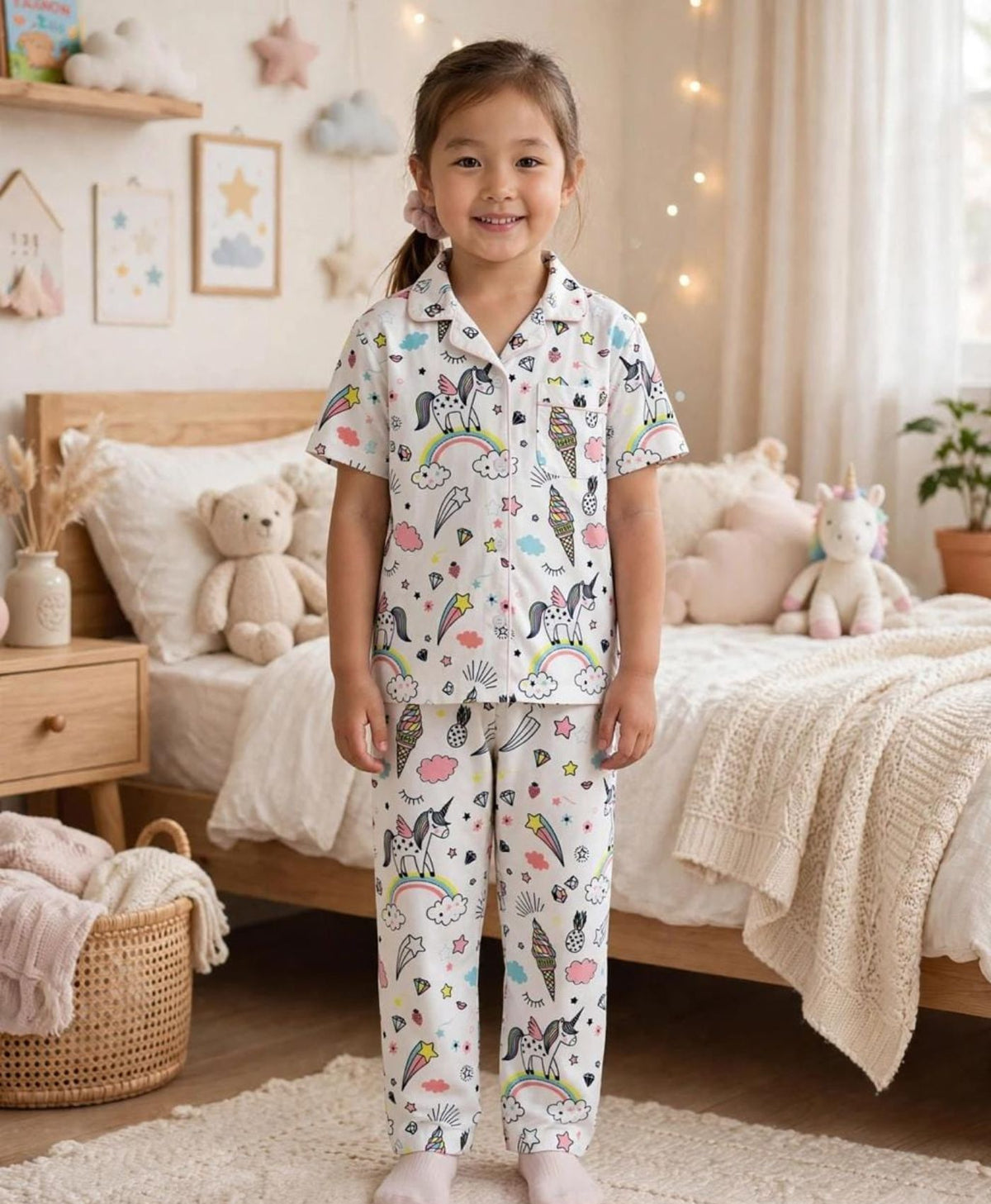 Unicorn & Rainbow Children's Pajama Set