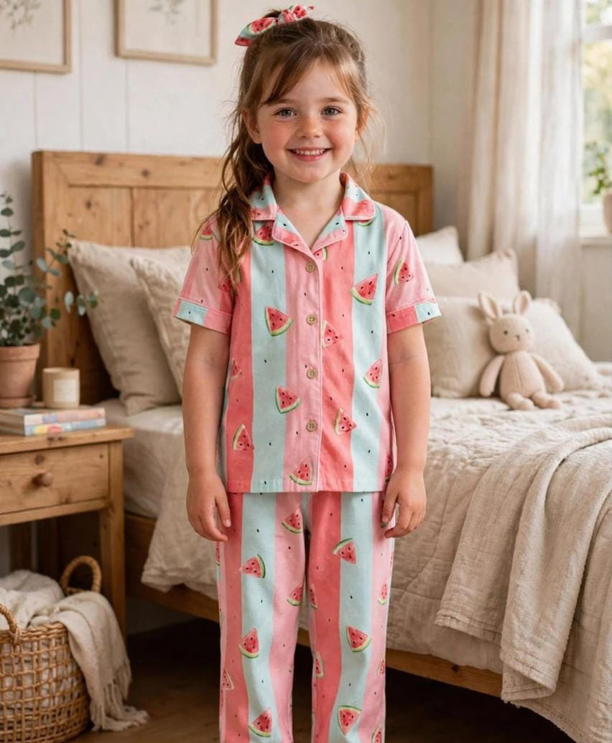 Watermelon Striped Children's Pajama Set