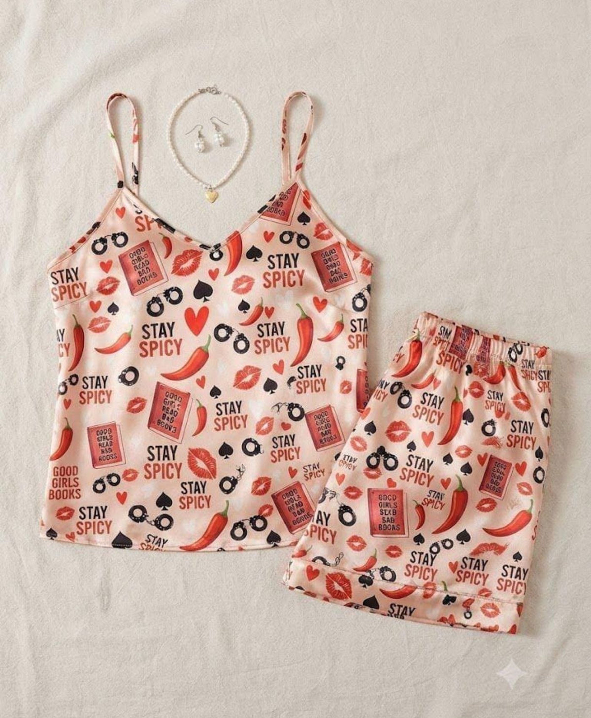 Stay Spicy Tanktop Set With Shorts