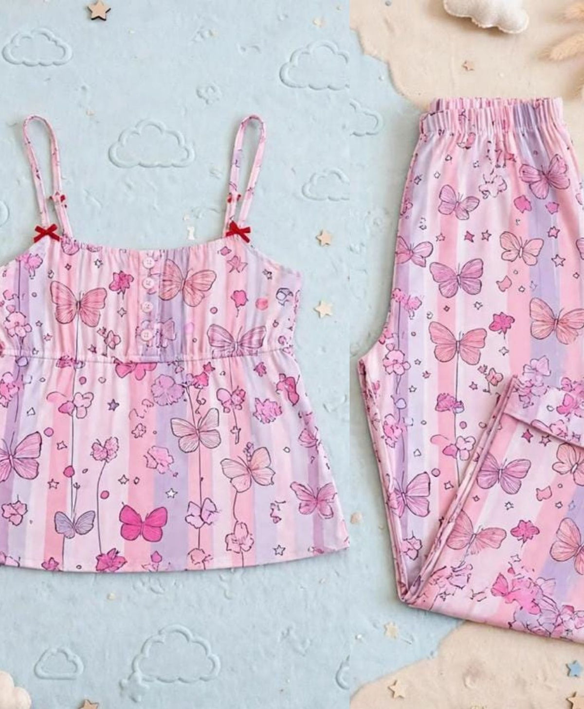 Butterfly Dreams Tanktop Set With Shorts