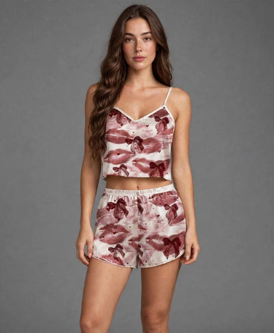 Love Bows Tanktop Set With Shorts
