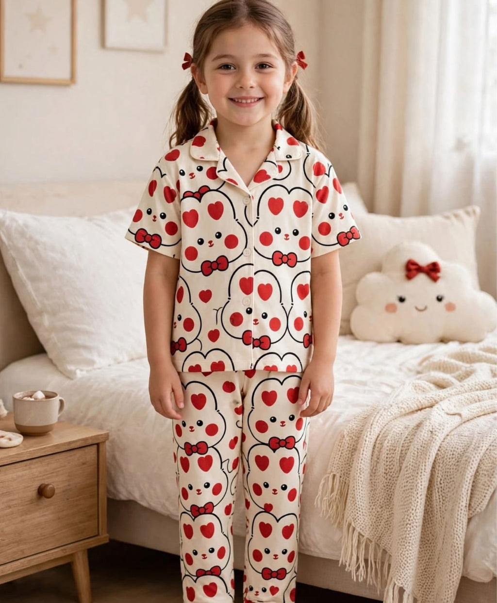 Red Teddy Children's Pajama Set