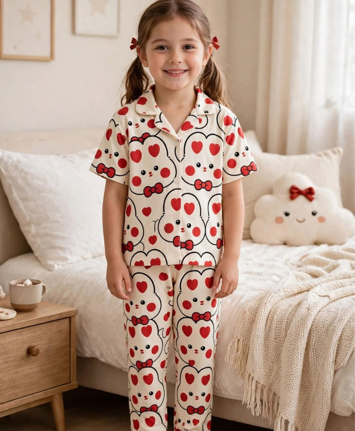 Red Teddy Children's Pajama Set