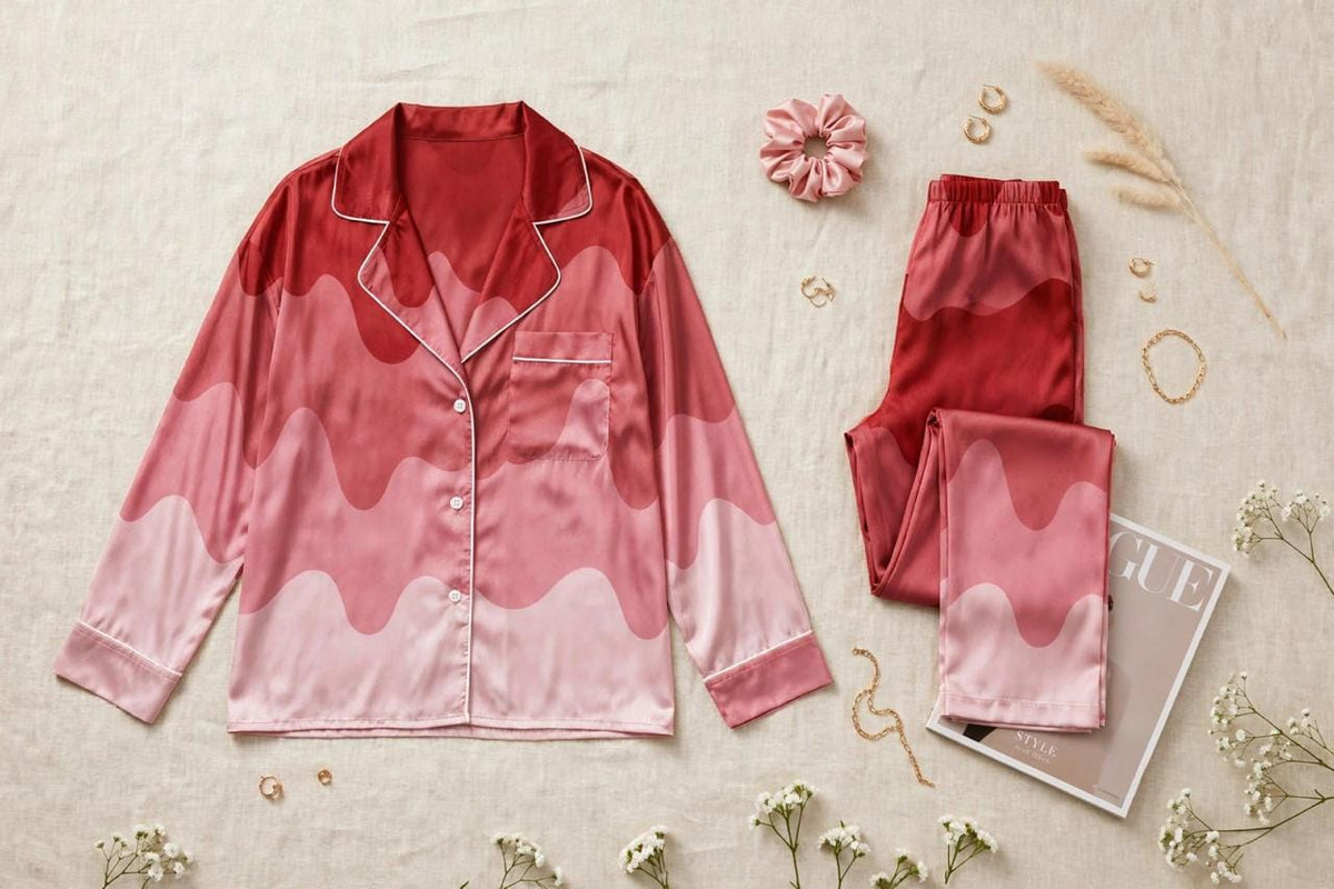 Shades of Red Pajama Set
