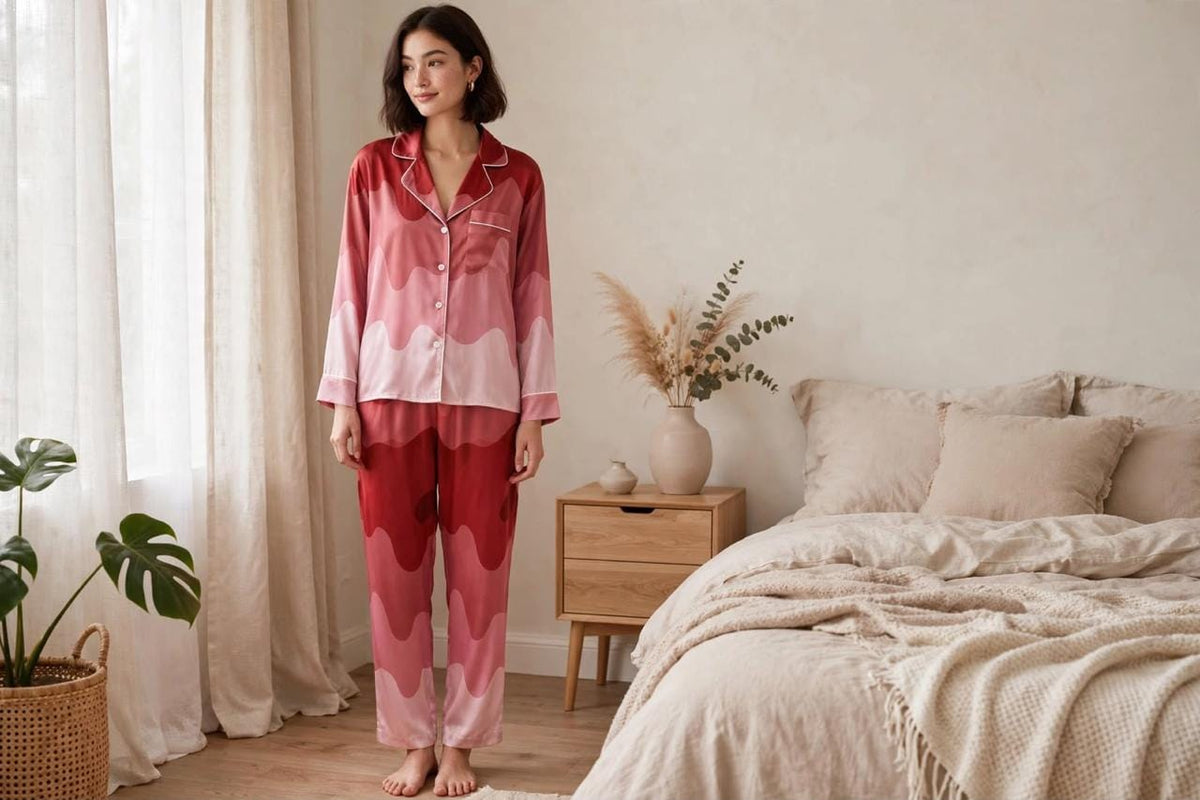 Shades of Red Pajama Set