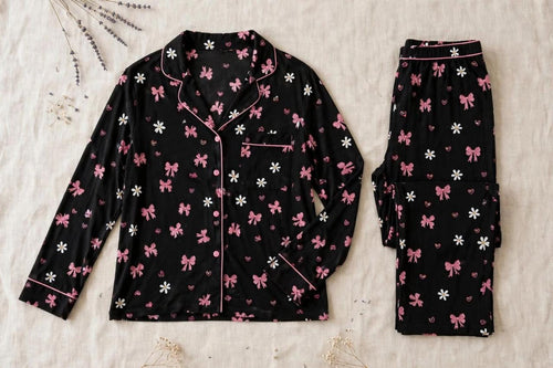 Black & Pink Pajama Set