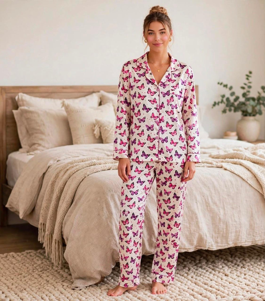 Allover Butterflies Pajama Set