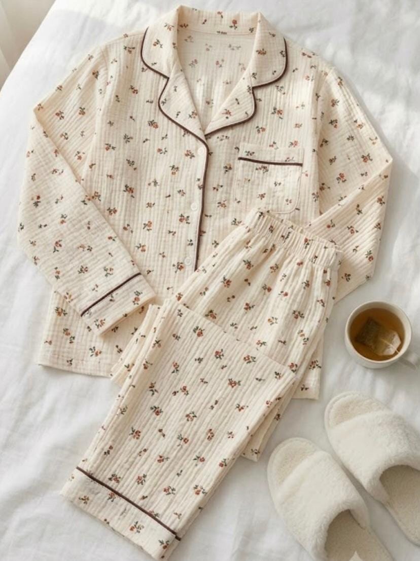 Cream Botany Pajama Set