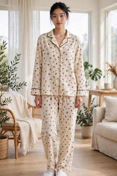 Cream Botany Pajama Set
