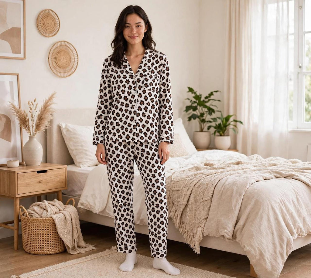 Brown Multi Pajama Set