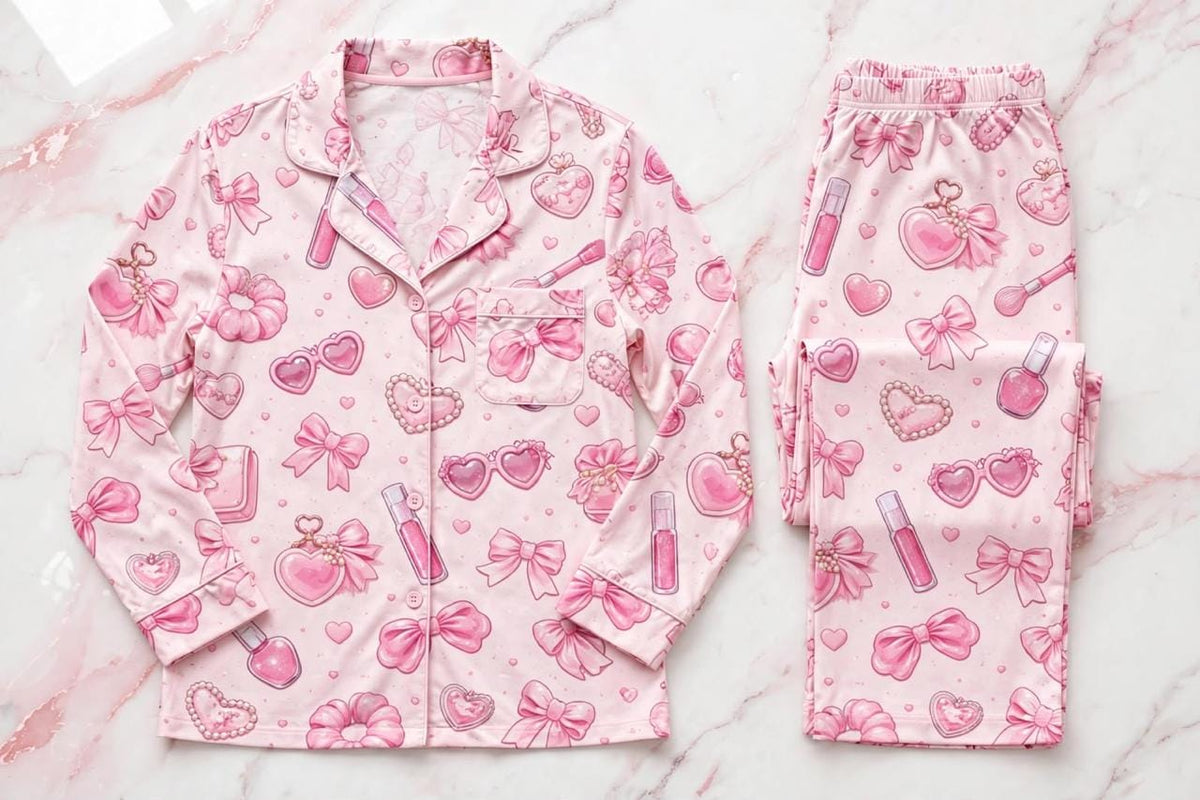 Pink Multi Pajama Set